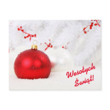 Wesołych Świąt Frohe Weihnachten in Polnisch