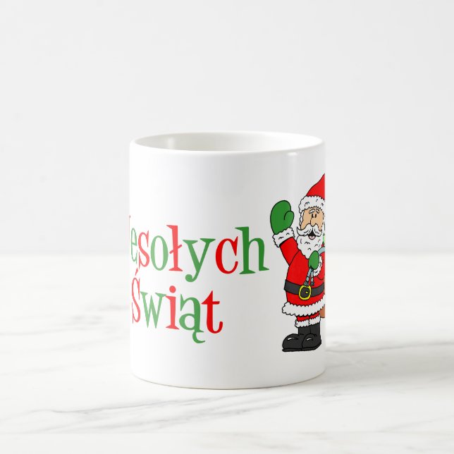 Wesolych Swiat Frohe Weihnachten in polnischer Tas Kaffeetasse (Mittel)