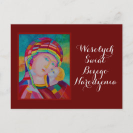 Wesołych Świąt Frohe Weihnachtskarte auf Polnisch Postkarte