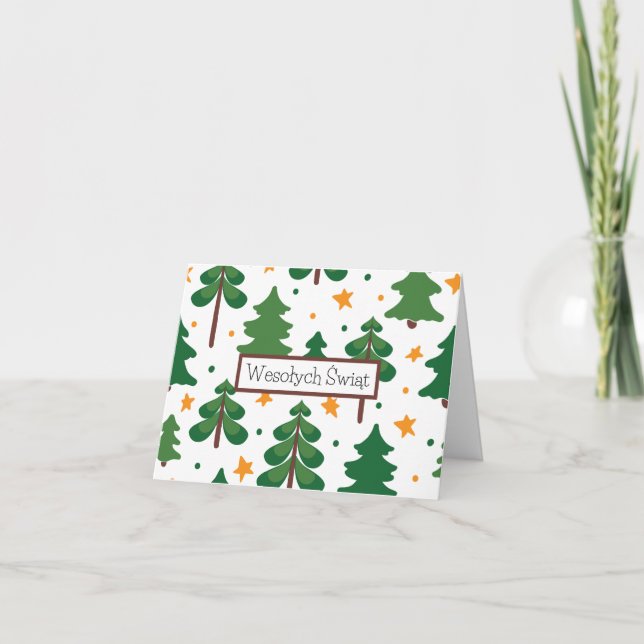 Wesołych Świąt, polnische Weihnachtskarte Karte (Vorderseite)