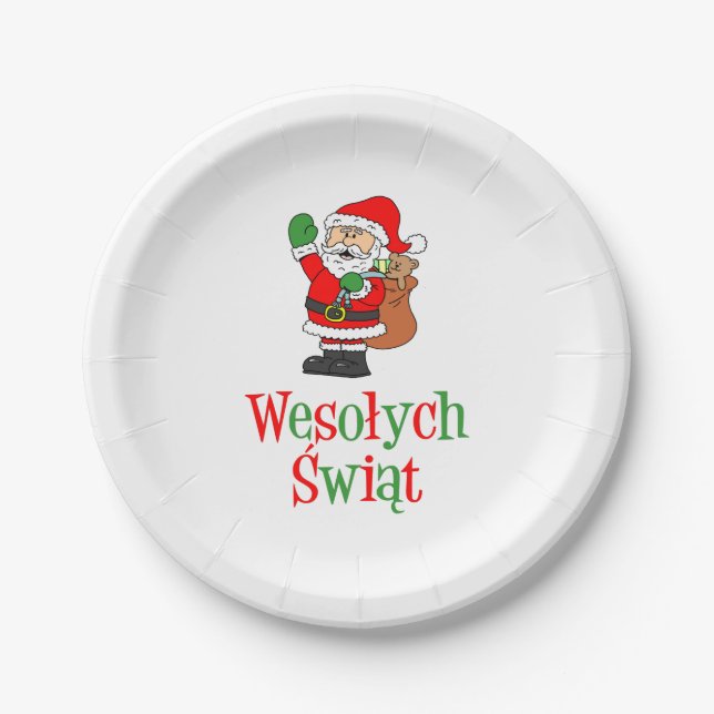 Wesolych Swiat Polnische Weihnachtszeitung Teller (Vorderseite)