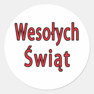 Wesolych Swiat Runder Aufkleber