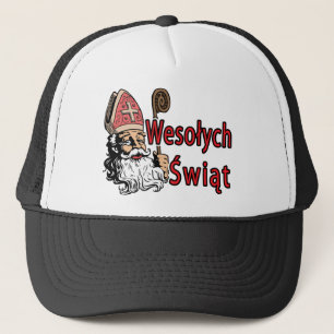 Wesolych Swiat St. Nicholas Hat Truckerkappe
