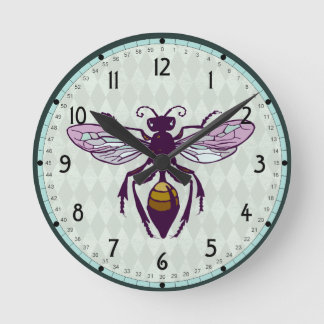 Wespe Runde Wanduhr