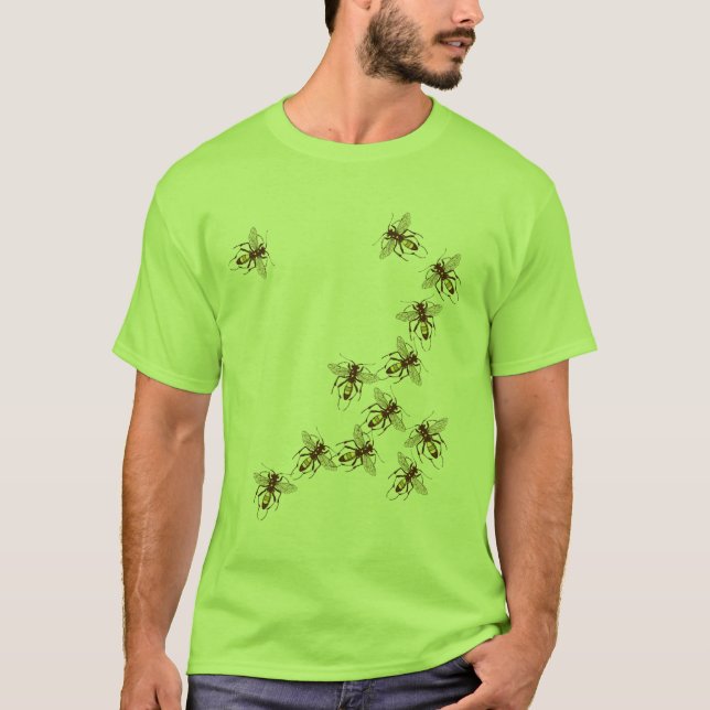 Wespe-Schwarm T-Shirt (Vorderseite)