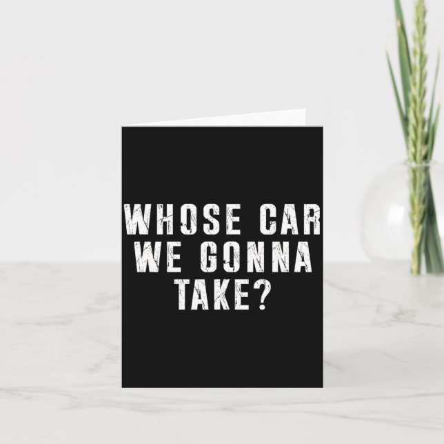 Wessen Auto werden wir in die Stadt mitnehmen, Fre Karte (Vorderseite)