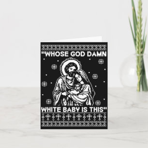 Wessen Gott weißes Baby ist dieses lustige Weihnac Karte