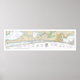West Bay bis Santa Rosa Side B Wasserkarte 1385 Poster