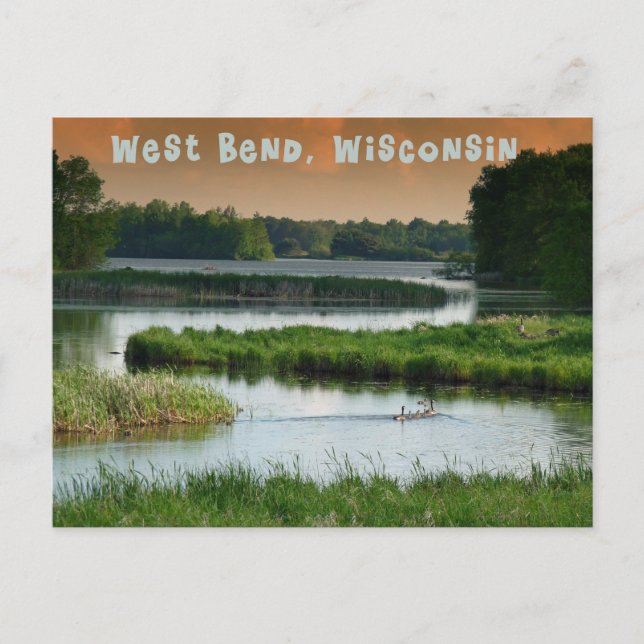 West Bend Wisconsin Postcard Postkarte (Vorderseite)