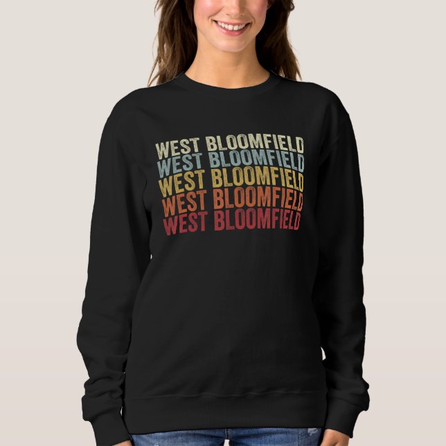 West Bloomfield New York West Bloomfield NY Retro  Sweatshirt (Vorderseite)
