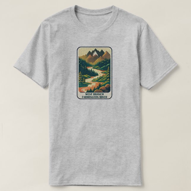 West Branch Farmington River Connecticut Colors T-Shirt (Design vorne)