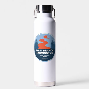 West Branch Farmington Wild and Landschaftlich Riv Trinkflasche
