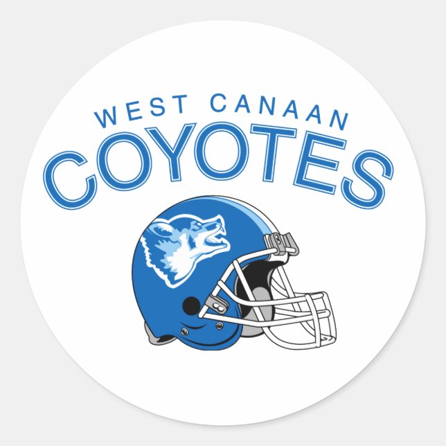 West Canaan Coyotes Runder Aufkleber (Vorderseite)