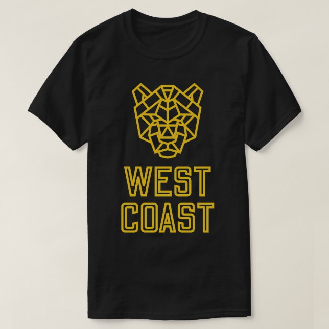 West Coast Cougar California Gold TShirt (Design vorne)
