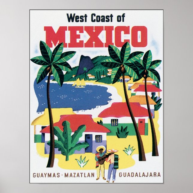 West Coast of Mexico Guaymas, Mazatlan, Guadalajar Poster (Vorne)