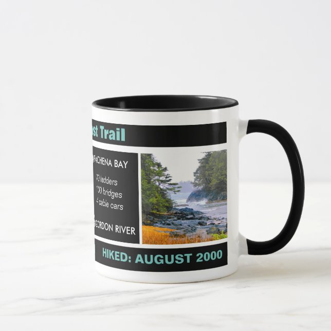 West Coast Trail, Add Fotos & Date, Gedenk Tasse (Rechts)