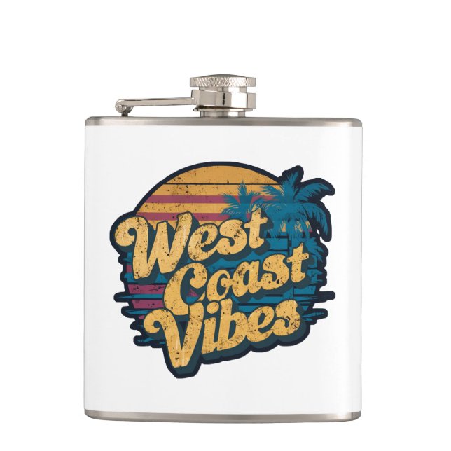 West Coast Vibes Flachmann (Vorderseite)