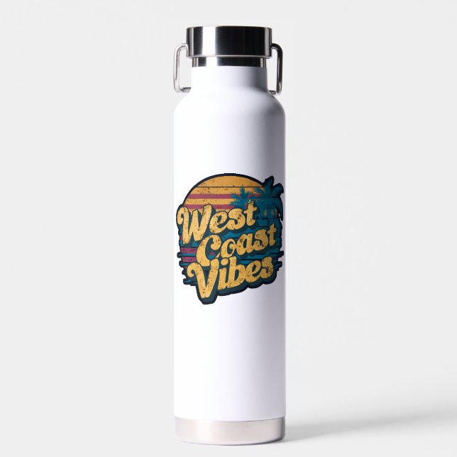 West Coast Vibes Trinkflasche (Vorne)
