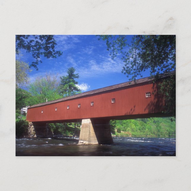 West Cornwall Covered Bridge Postkarte (Vorderseite)