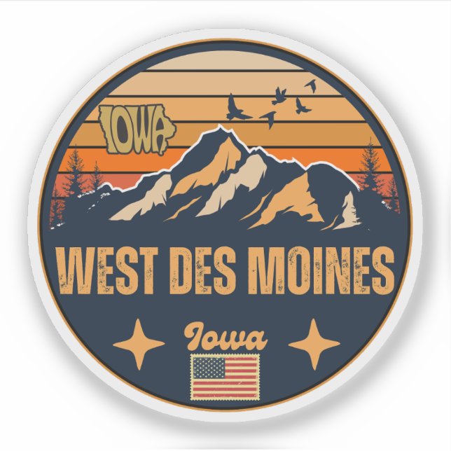 West Des Moines, Iowa Aufkleber (Vorderseite)