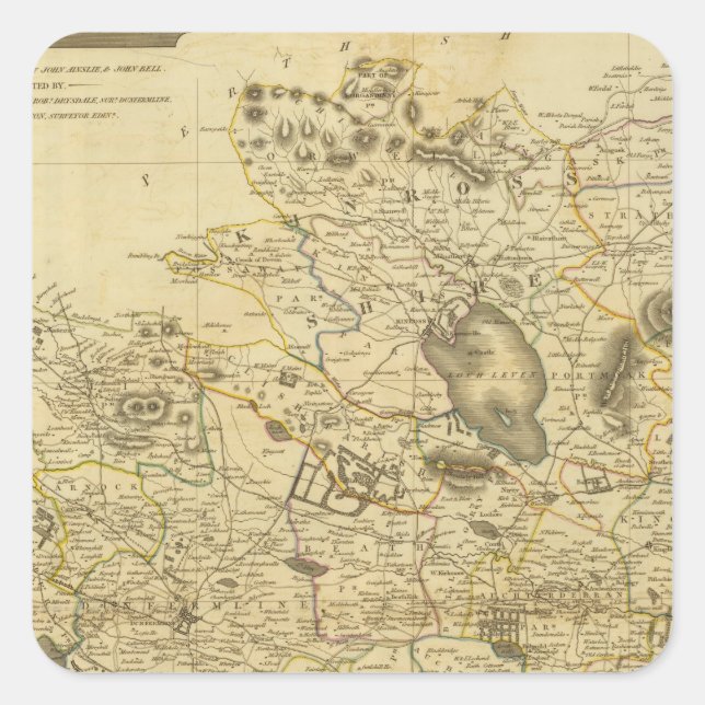West Fife Quadratischer Aufkleber (Vorderseite)