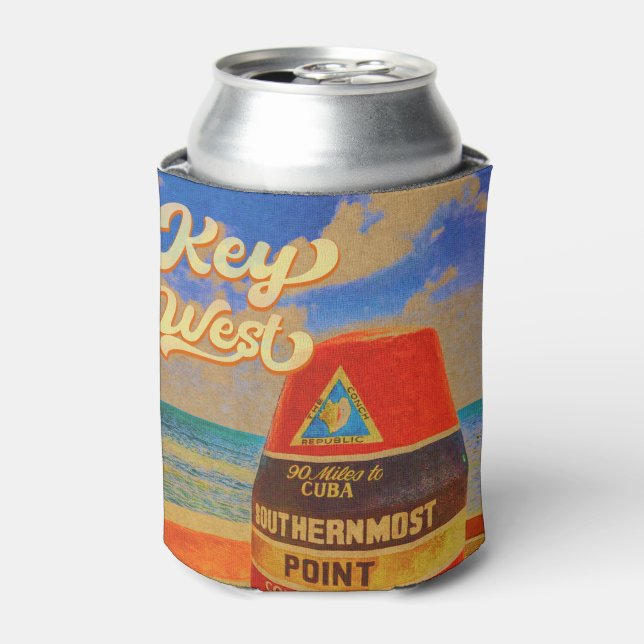West Florida Island Vacation Souvenirs Vintag Dosenkühler (Kanne Vorderseite)