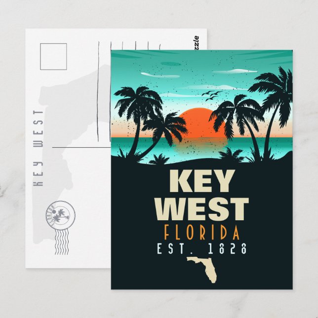 West Florida Sunset Vacation Souvenirs 80er Postkarte (Vorne/Hinten)