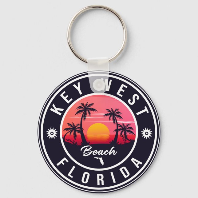 West Florida Sunset Vacation Souvenirs Schlüsselanhänger (Vorderseite)