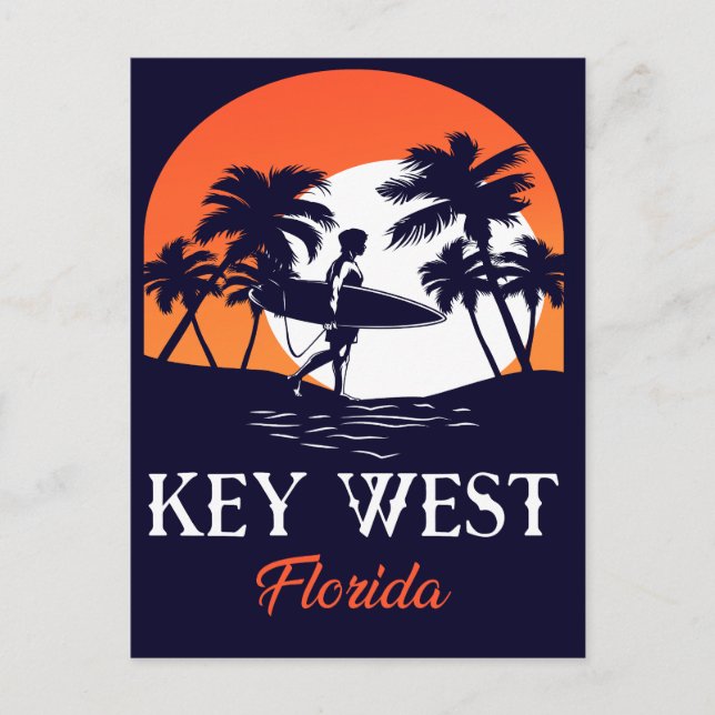 West Florida Sunset Vacation Souvenirs Vintag Postkarte (Vorderseite)