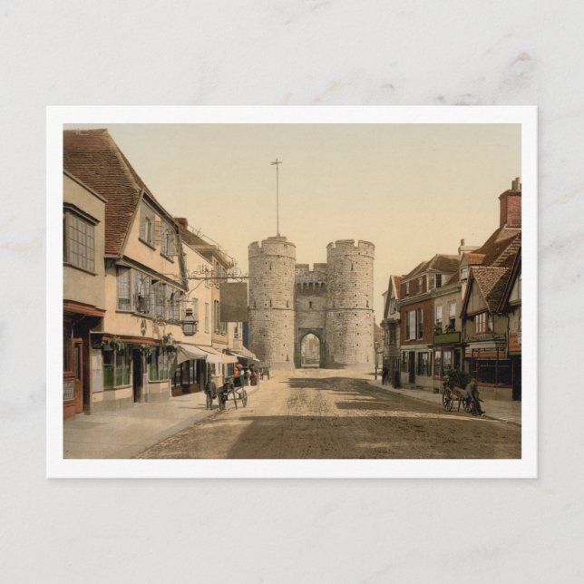 West Gate, Canterbury, Kent, England Postkarte (Vorderseite)