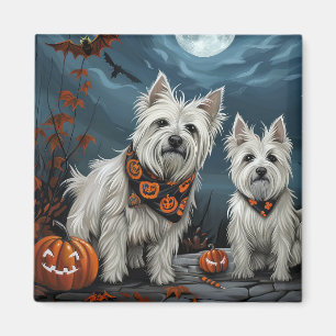 West Highland Halloween Spooky Magnet