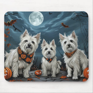 West Highland Halloween Spooky Mousepad
