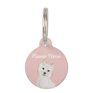 West Highland Terrier Blush Pink Girly Haustiermarke
