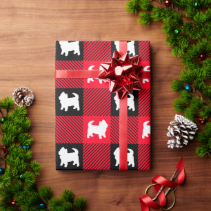 West Highland Terrier Buffalo Kariert Westies Wrap Geschenkpapier