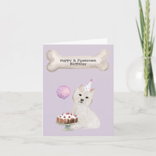 West Highland Terrier Dog Birthday Feiertagskarte