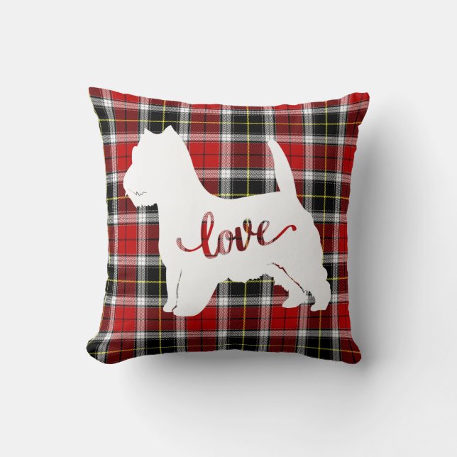 West Highland Terrier Dog Breed Liebe T - Shirt Kissen (Vorderseite)