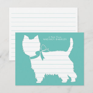 West Highland Terrier Dog Puppy Westie Dankeskarte