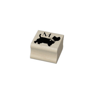 West Highland Terrier Dog Puppy Westie Gummistempel