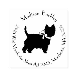 West Highland Terrier Dog Puppy Westie Permastempel