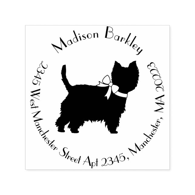 West Highland Terrier Dog Puppy Westie Permastempel (Design)