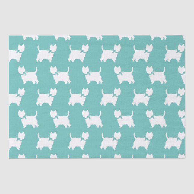 West Highland Terrier Dog Puppy Westie Seidenpapier (Vorderseite)