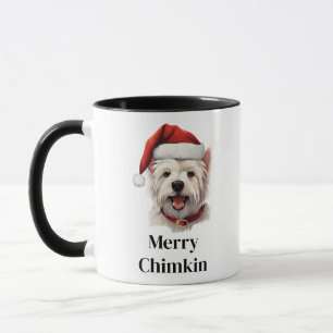 West Highland Terrier Dog Weihnachtsmannmütze Weih Tasse