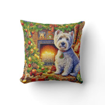 West Highland Terrier Feiertags-Wurfkissen
