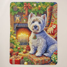 West Highland Terrier Ferien Sherpa-Decke