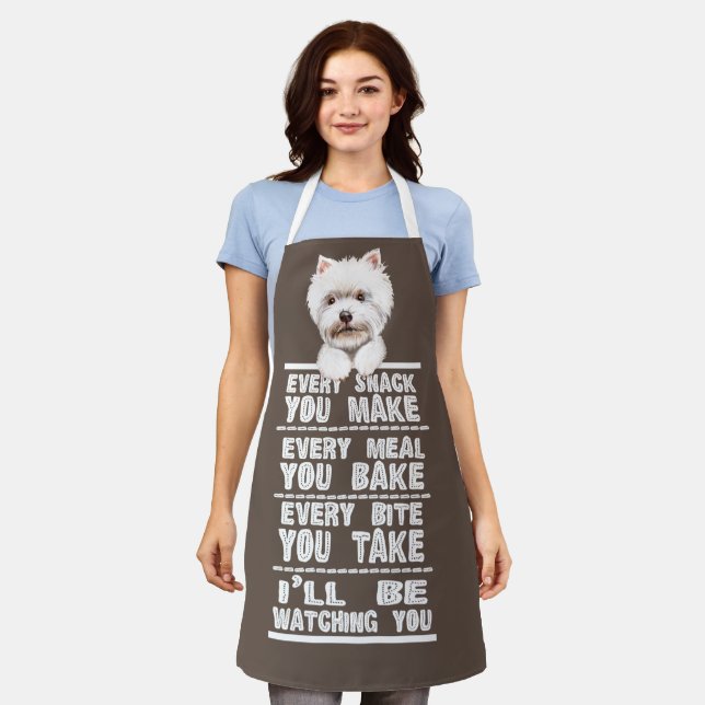 West Highland Terrier Hund jeden Snack, den Sie ma Schürze (Getragen)