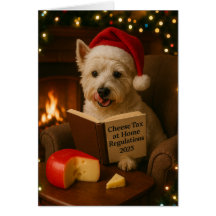West Highland Terrier 'Käse Steuer' Weihnachtskart
