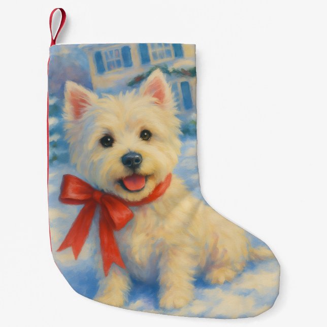 West Highland Terrier Kleiner Weihnachtsstrumpf (Vorderseite)