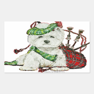 West Highland Terrier Rechteckiger Aufkleber