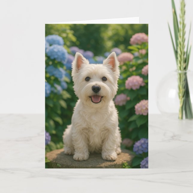 West Highland Terrier Spring Summer Grußkarte Karte (Vorderseite)
