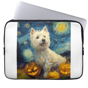 West Highland Terrier Süßer Hund Halloween Jack O Laptopschutzhülle